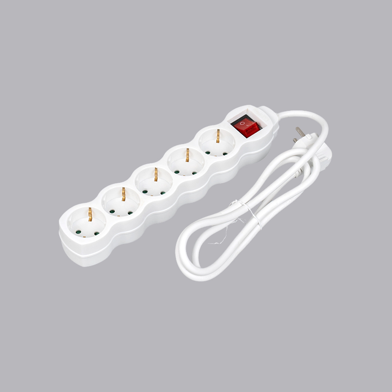 LOG-05K German type gourd shaped 5-way power strip na may switch na Multi-Socket