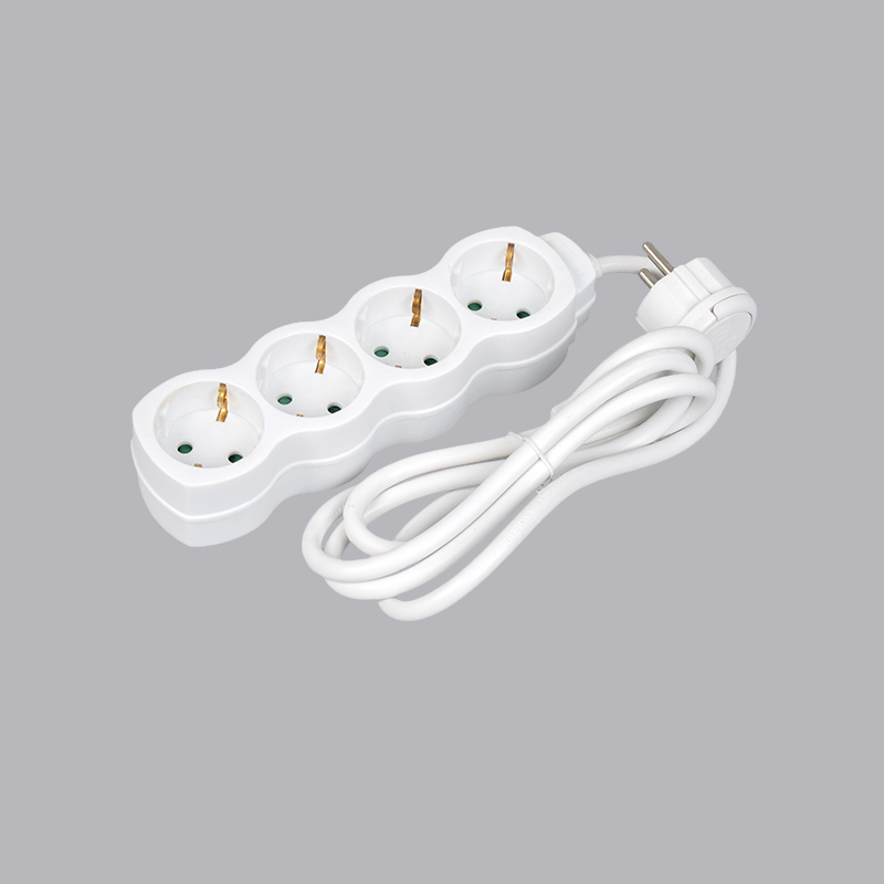LOG-04L German type gourd shaped 4-way power strip na may pull ring Multi-Socket