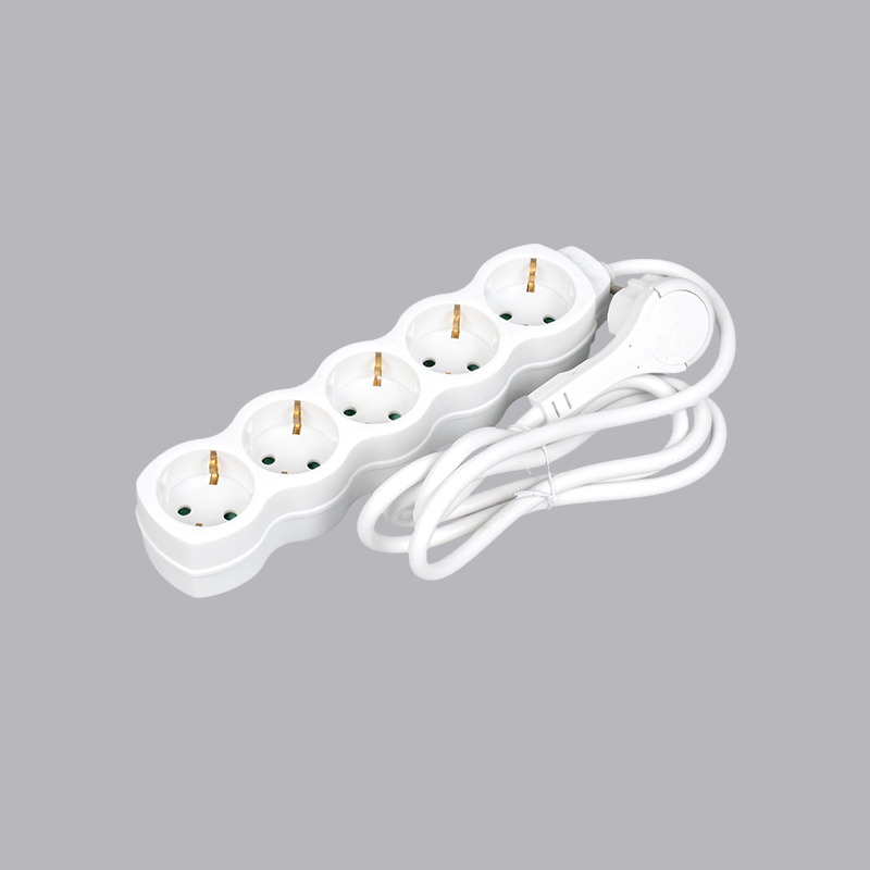 LOG-05L German type gourd shaped 5-way power strip na may pull ring Multi-Socket