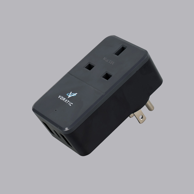 VT-926-US UK to USA, 1 socket, 2 USB port, 1 typeC port adapter