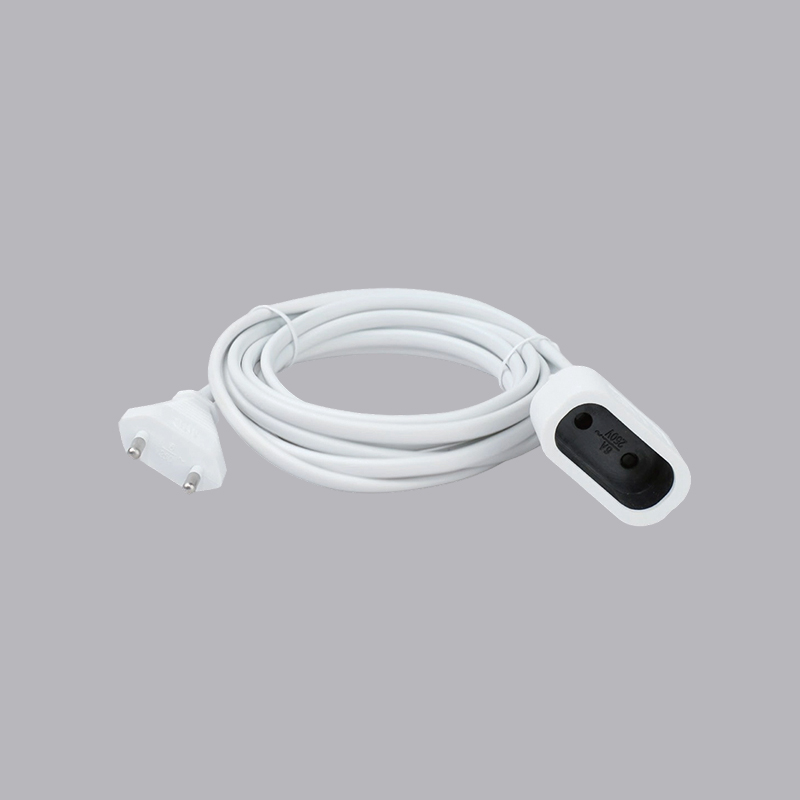 F2-3C French type flat plug extension cord