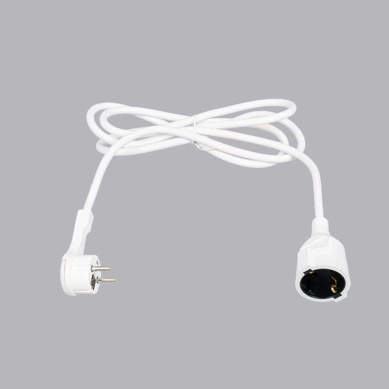 G2L-6C German type angled plug na may pull tab extension cord