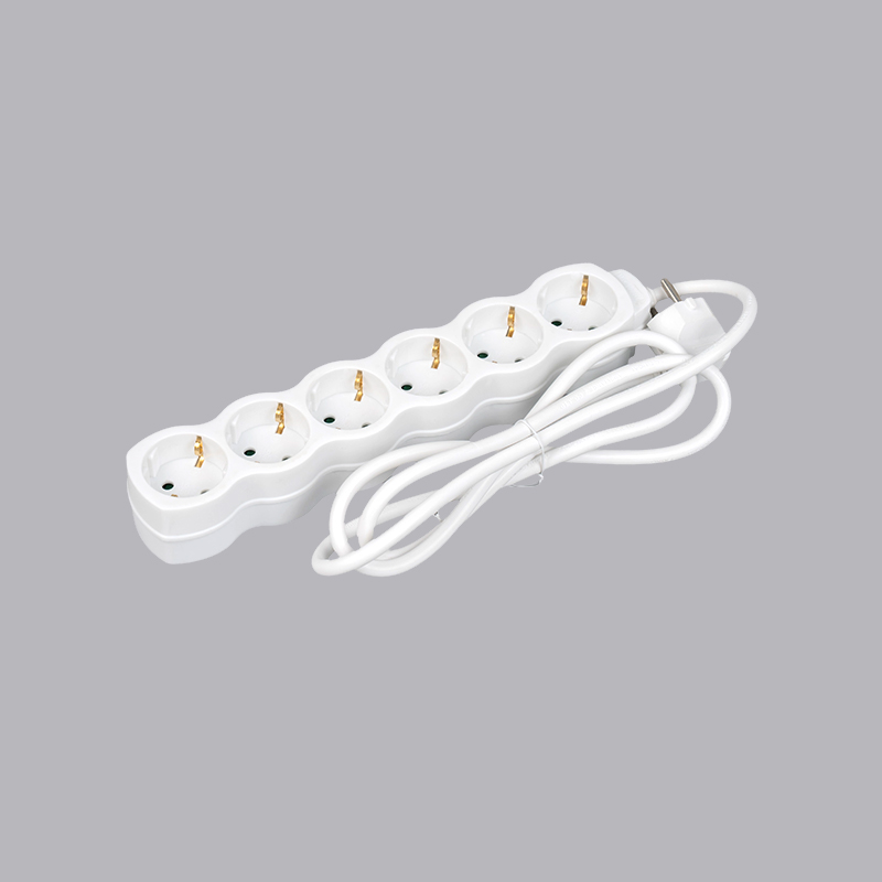 LOG-06 German type gourd shaped 6-way power strip Multi-Socket